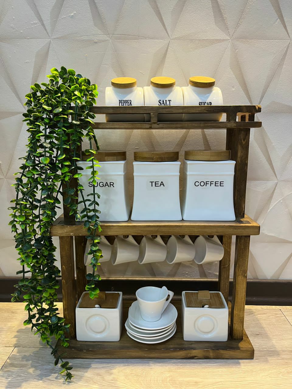 استند پا سماوری سه طبقه چوبی مدل سرو  ارسال  یک هفته 